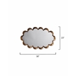 J&D Designs Co Scalloped Modern Metal Mirror in Antique Brass