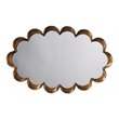 J&D Designs Co Scalloped Modern Metal Mirror in Antique Brass
