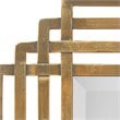 J&D Designs Co Serai Contemporary Metal Mirror in Antique Brass