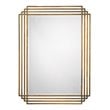 J&D Designs Co Serai Contemporary Metal Mirror in Antique Brass