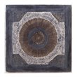 J&D Designs Co Batik Square Transitional Fabric Framed Wall Art in Blue