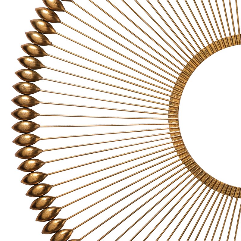 J&D Designs Co Large Transitional Metal Illume Wall Art in Gold Foil