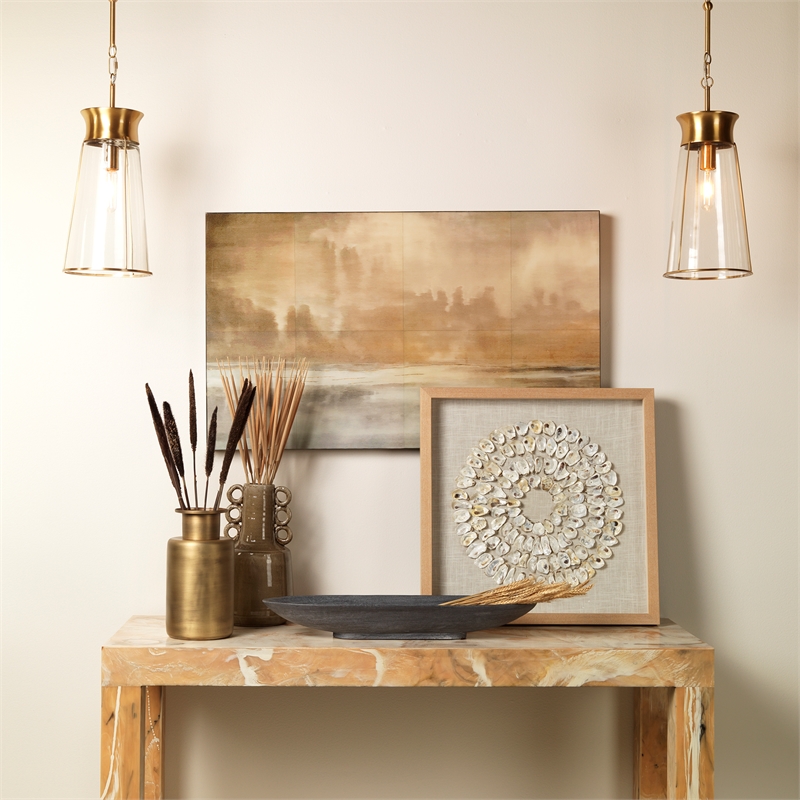 J&D Designs Co Maldives Framed Coastal Wood Wall Art in White