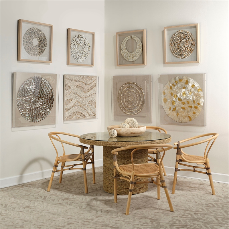 J&D Designs Co Maldives Framed Coastal Wood Wall Art in White