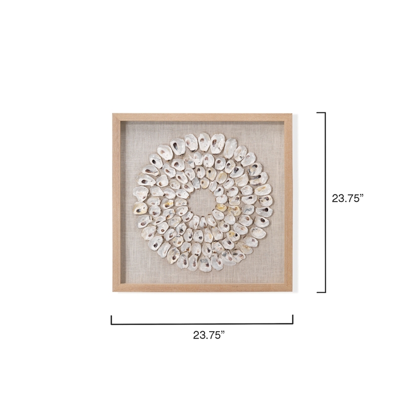J&D Designs Co Maldives Framed Coastal Wood Wall Art in White