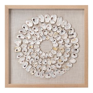 J&D Designs Co Maldives Framed Coastal Wood Wall Art in White
