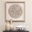 J&D Designs Co Riviera Coastal Wood Framed Wall Art in Off White/Brown