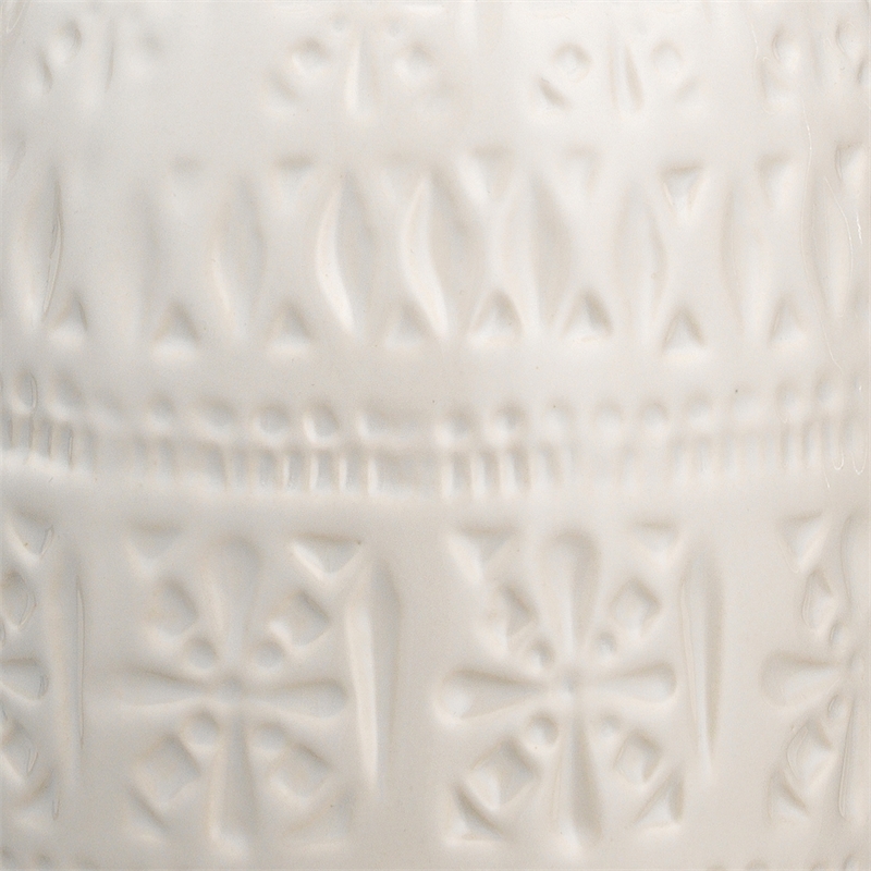J&D Designs Frieze 1-Light Coastal Ceramic & Linen Table Lamp in White