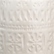 J&D Designs Frieze 1-Light Coastal Ceramic & Linen Table Lamp in White