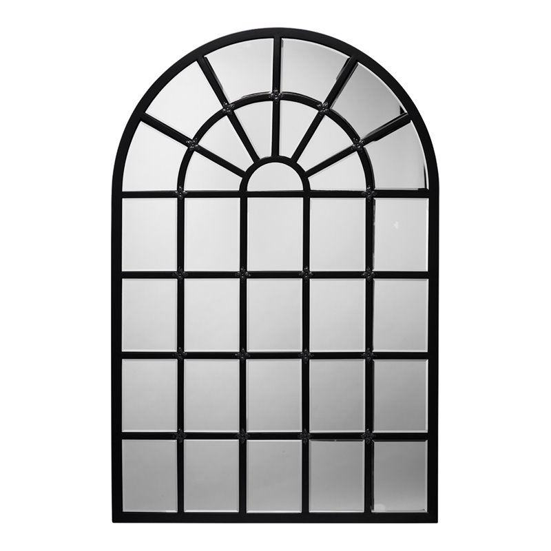 J&D Designs Harlem Metal Extremely Versatile Grid Mirror in Matte Black