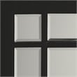 J&D Designs Chelsea Metal Extremely Versatile Grid Mirror in Matte Black