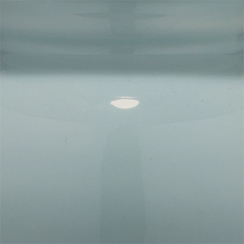 J&D Designs Bubble Transitional Glass Table Lamp with Linen Shade in Blue