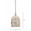 J&D Designs Transitional Glass Pendant in Clear and Antique Gold