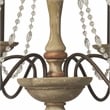 J&D Designs Maybel Transitional Wood Glamourous and Elegant Chandelier in White