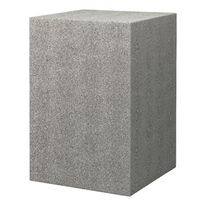 j&d designs structure transitional faux leather & wood side table in gray