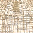 J&D Designs Coastal Rattan Whisper Hand-woven Pendant in Mushroom Beige Finish