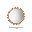 J&D Designs Brighton Beveled Transitional Fir Wood Mirror in Natural