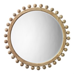 j&d designs brighton coastal wood mirror with small balls in natural finish