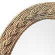 J&D Designs Lark Braided Oval Coastal Fabric Mirror in Brown/Natural Seagrass