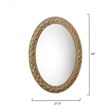 J&D Designs Lark Braided Oval Coastal Fabric Mirror in Brown/Natural Seagrass