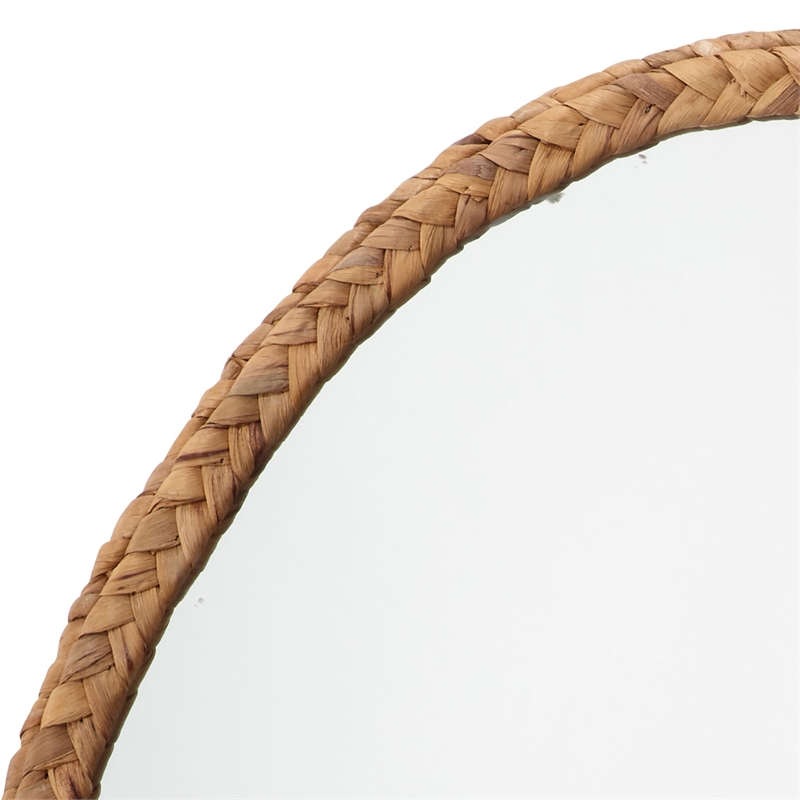 j&d designs oval coastal fabric sparrow braided mirror in natural finish