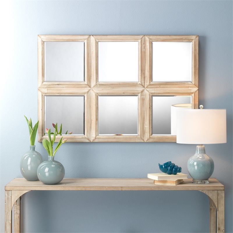 J&D Designs Aubrey Coastal Ceramic Table Lamp with Clear Acrylic Base in Blue