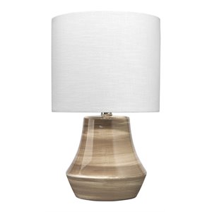 j&d designs cottage coastal ceramic table lamp in brown and cream finish
