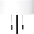 J&D Designs Lincoln Metal Floor Lamp with Classic Drum Shade in Matte Black