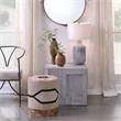 J&D Designs Blaire Transitional Ceramic & Cotton Table Lamp in Gray/Cream