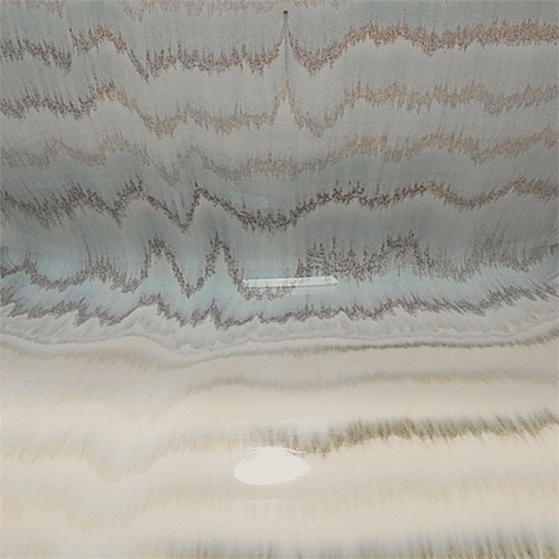 J&D Designs Catalina Wave Ceramic and Linen Table Lamp in White/Blue