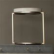 J&D Designs Chester Transitional Faux Leather & Iron Side Table in Ivory