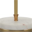 J&D Designs Grace Modern Metal and Marble Table Lamp in Antique Brass/White