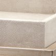 J&D Designs Jax Transitional Faux Leather & Iron Side Table in Cream/Champagne