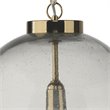 J&D Designs Luca Farmhouse Style Glass and Metal Pendant in Antique Brass