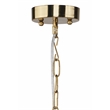 J&D Designs Luca Farmhouse Style Glass and Metal Pendant in Antique Brass