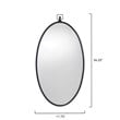 J&D Designs Wade Farmhouse Metal Beveled Mirror with Narrow Oval Frame in Black
