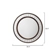 J&D Designs Coltrane Transitional Wood and Glass Mirror in Antique Bronze Finish