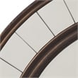 J&D Designs Coltrane Transitional Wood and Glass Mirror in Antique Bronze Finish