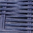 J&D Designs Cape 1-Light Rattan & Linen Table Lamp in Indigo Blue/White