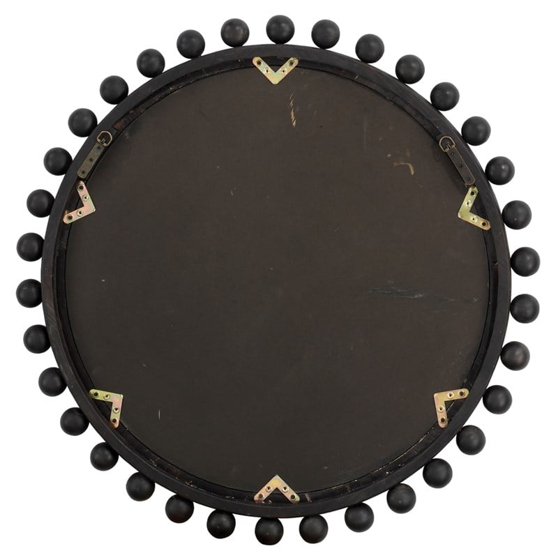 J&D Designs Brighton Beveled Transitional Fir Wood Mirror in Dark Charcoal