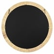 J&D Designs Ohana Round Coastal Rattan & Glass Wall Mirror in Natural