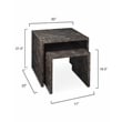 J&D Designs Co Bedford Traditional Wood Nesting Tables in Charcoal (Set of 2)