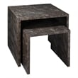 J&D Designs Co Bedford Traditional Wood Nesting Tables in Charcoal (Set of 2)