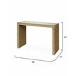 J&D Designs Co Captain Handwoven Coastal Rattan & Glass Console Table in Natural