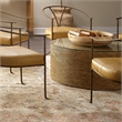 J&D Designs Co Harbor Round Coastal Rattan & Glass Coffee Table in Natural