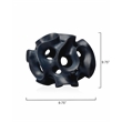 J&D Designs Co Ribbon Molded Transitional Resin Decorative Sphere in Black