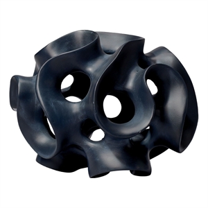 J&D Designs Co Ribbon Molded Transitional Resin Decorative Sphere in Black