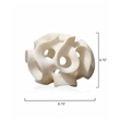 J&D Designs Co Ribbon Molded Transitional Resin Decorative Sphere in White