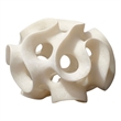 J&D Designs Co Ribbon Molded Transitional Resin Decorative Sphere in White