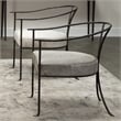 J&D Designs Co Kai Transitional Leather & Iron Chair in Gray/Black